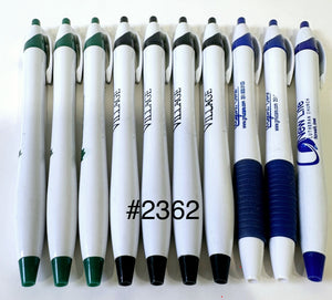 Bulk Lot of 180 Misprinted Retractable Ballpoint Pens  (Lot #2362)