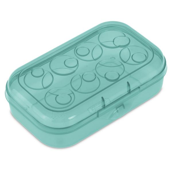 Sterilite Pencil Box, 8-5/8" x 5-3/4" x 2-1/2", Teal (STER 1733LAB6W)