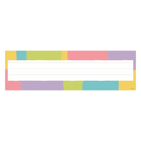 Trend Enterprises Cheerful Stripes Desk Toppers Name Plates (T 69048)