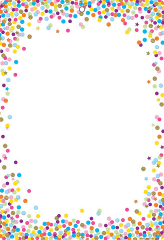 Ashley Smart Poly® Chart, 13" X 19", Blank Confetti (ASH 91046)