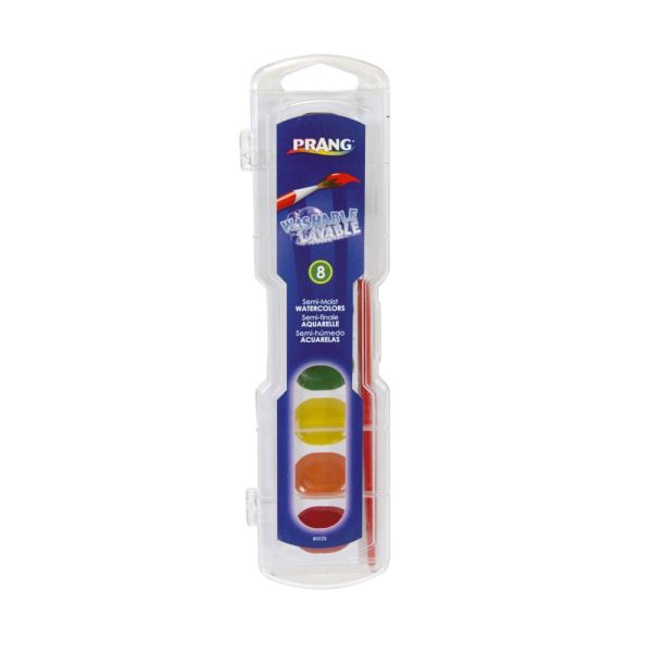 Prang Oval Washable Watercolor Paints, 8 Count (DIXX 80525)