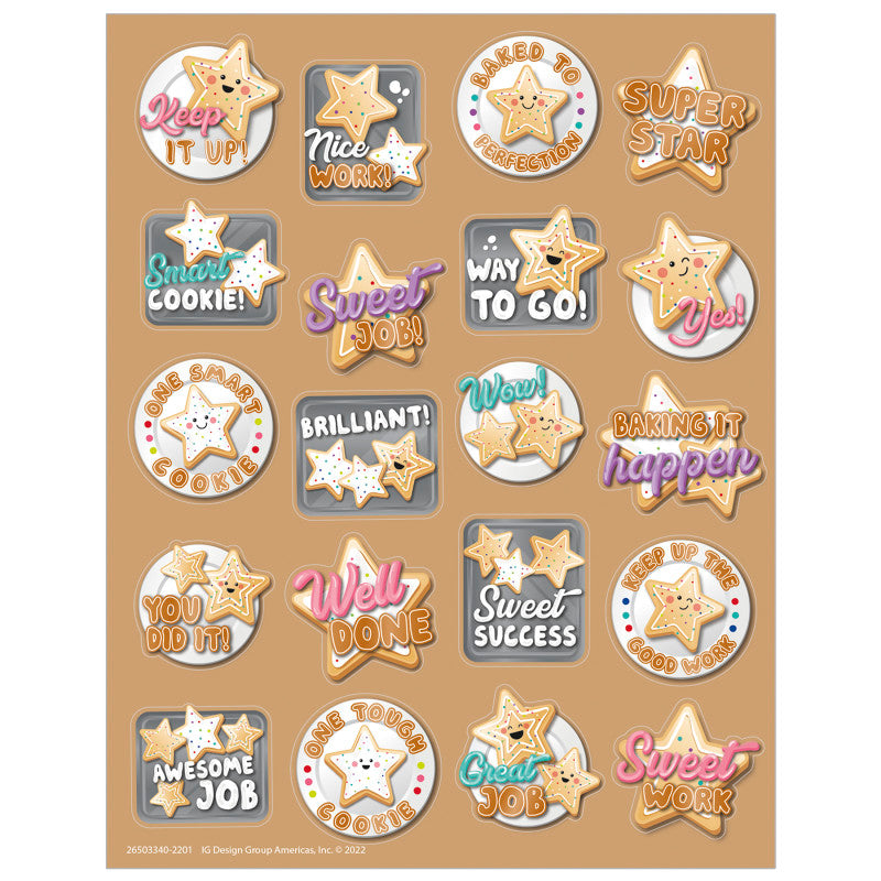 Eureka Sugar Cookie Scented Stickers, Pack of 80 (EU 650334)