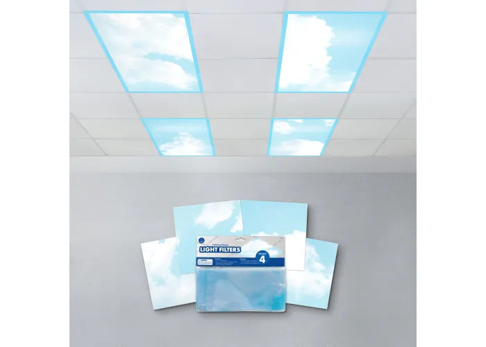 Educational Insights Calming Clouds Light Filters, Set of 4, 2' x 4' (EI1235)