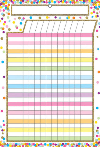 Ashley Smart Poly® Chart, 13" X 19", Confetti Incentive (ASH 91042)