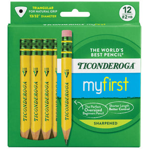 Ticonderoga My First Short Pencils, Sharpened  (DIXX 33012)