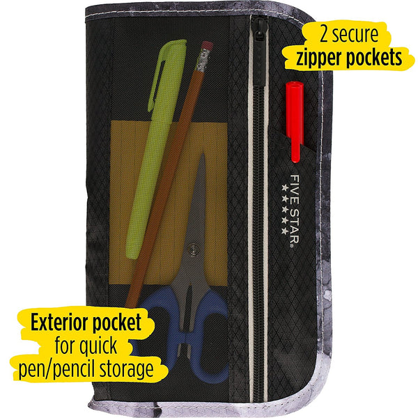 Five Star Xpanz Zipper Pencil Pouch, Assorted Colors (MEA 502062)