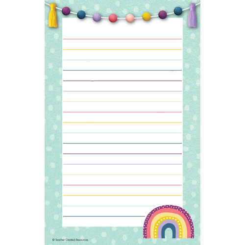 Teacher Created Oh Happy Day Notepad, 50 Sheets (TCR 9019)