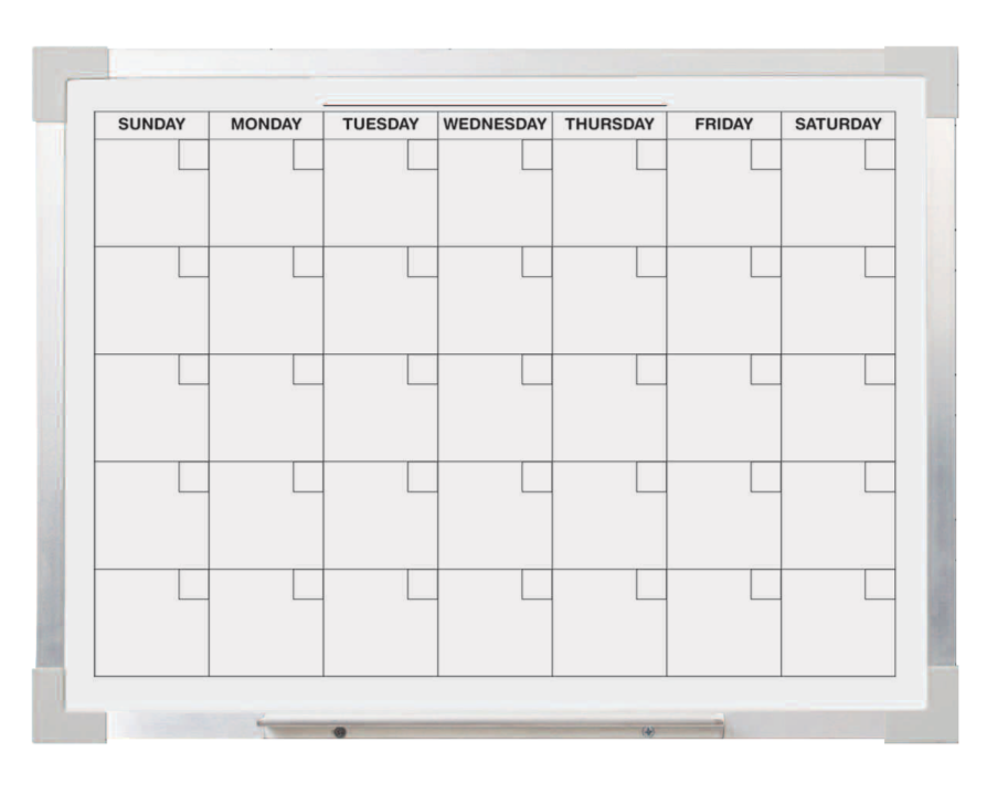 Flipside 24" x 36", Dry Erase Calendar, Aluminum Framed (FLP