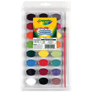 Crayola Washable Watercolors Paint Set, Assorted Colors, 24 Count (53-0524)