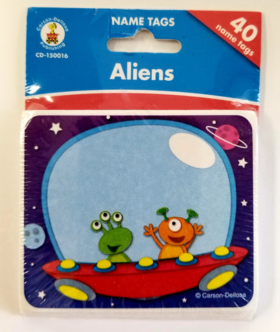 Carson Dellosa Aliens Child Nametags Labels, Set of 40  CD 150016