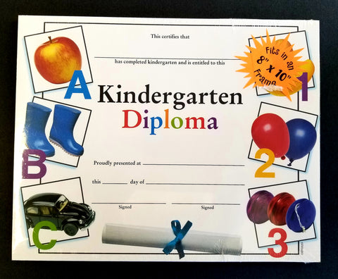 Kindergarten Diploma Award Certificate, 8" x 10" Pack of 36  (IF6929)