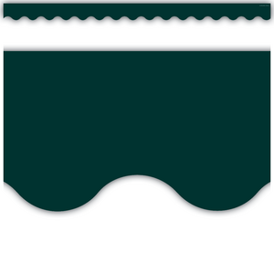 Teacher Created Hunter Green Scalloped Border Trim (TCR 3568)