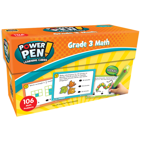 Teacher Created Power Pen Learning Cards GRADE 3 MATH (TCR6013)