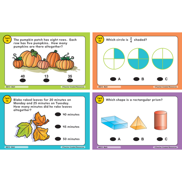 Teacher Created Power Pen Learning Cards GRADE 3 MATH (TCR6013)