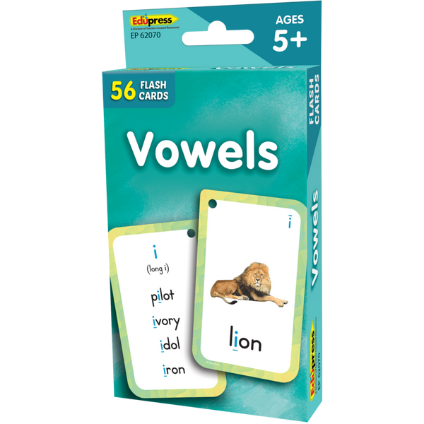 Teacher Created Vowels Flash Cards,3⅛" x 5⅛",56 Cards (EP 62070)