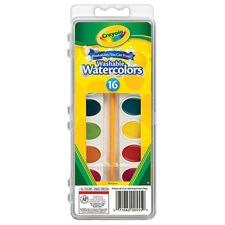 Watercolor Paint Sets - 16 Colors, Washable