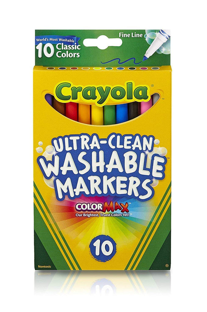 Crayola Fine Tip Markers, 10 Pack Classic Colors