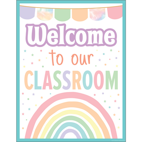 Teacher Created Pastel Pop Welcome To Our Classroom Chart (TCR 7472)