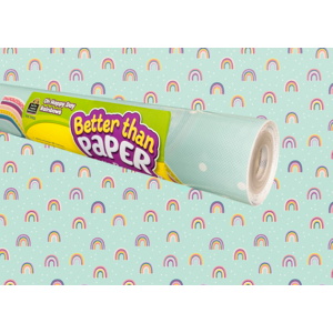 Teacher Created Oh Happy Day Rainbows Better Than Paper Bulletin Board Roll, 4' x 12' (TCR 77900)