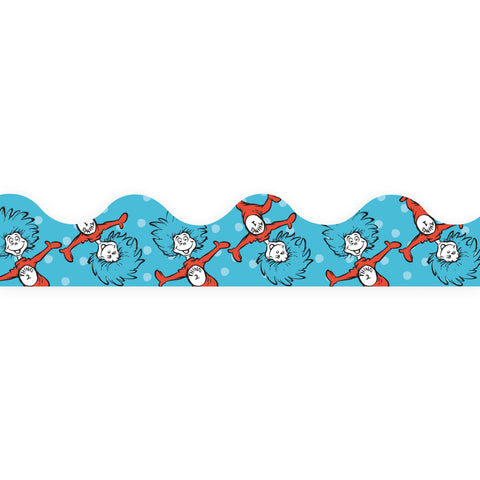 Eureka Dr. Seuss Thing 1 and 2 Tossed Pattern Deco Trim (EU 845649)