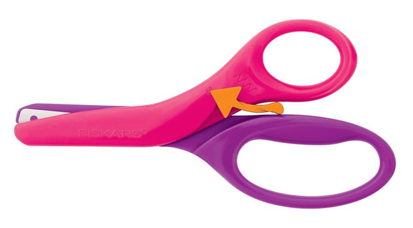 Fiskars Preschool Training Scissors, Blunt Tip, Antimicrobial Handle (04956)