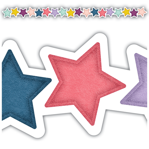 Teacher Created Resources Oh Happy Day Stars Die-Cut Border Trim (TCR 9089)