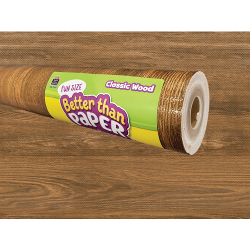 Teacher Created Fun Size Classic Wood Better Than Paper Bulletin Board Roll,18" x 12" (TCR 77447)