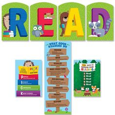 Creative Teaching Press Woodland Friends Read Bulletin Board Set, 4' Long (CTP8536)