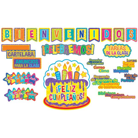 Eureka Color My World Spanish Welcome Class Organization Bulletin Board Set (EU 847047)