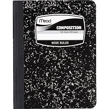 Mead Square Deal Black Marble Journal Composition Book 100 Sheets