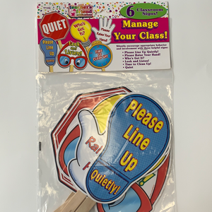 Scholastic Manage Your Class Signs, Pack of 6 Classroom Signs (SC 973177)